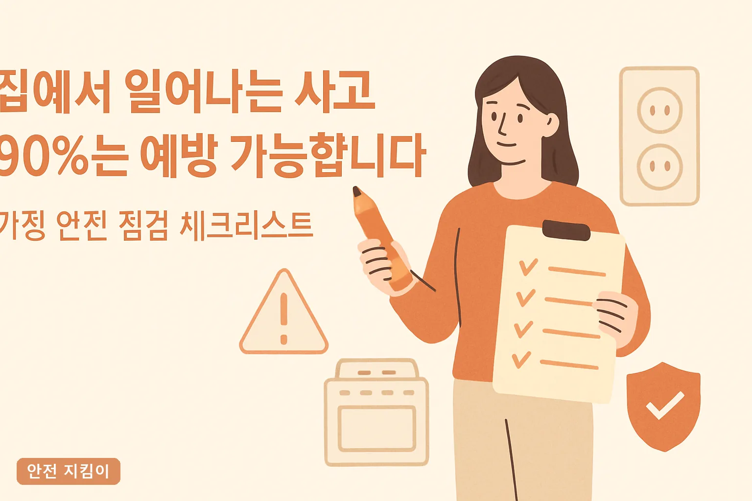 집에서 일어나는 사고 90%는 예방 가능합니다 – 가정 안전 점검 체크리스트