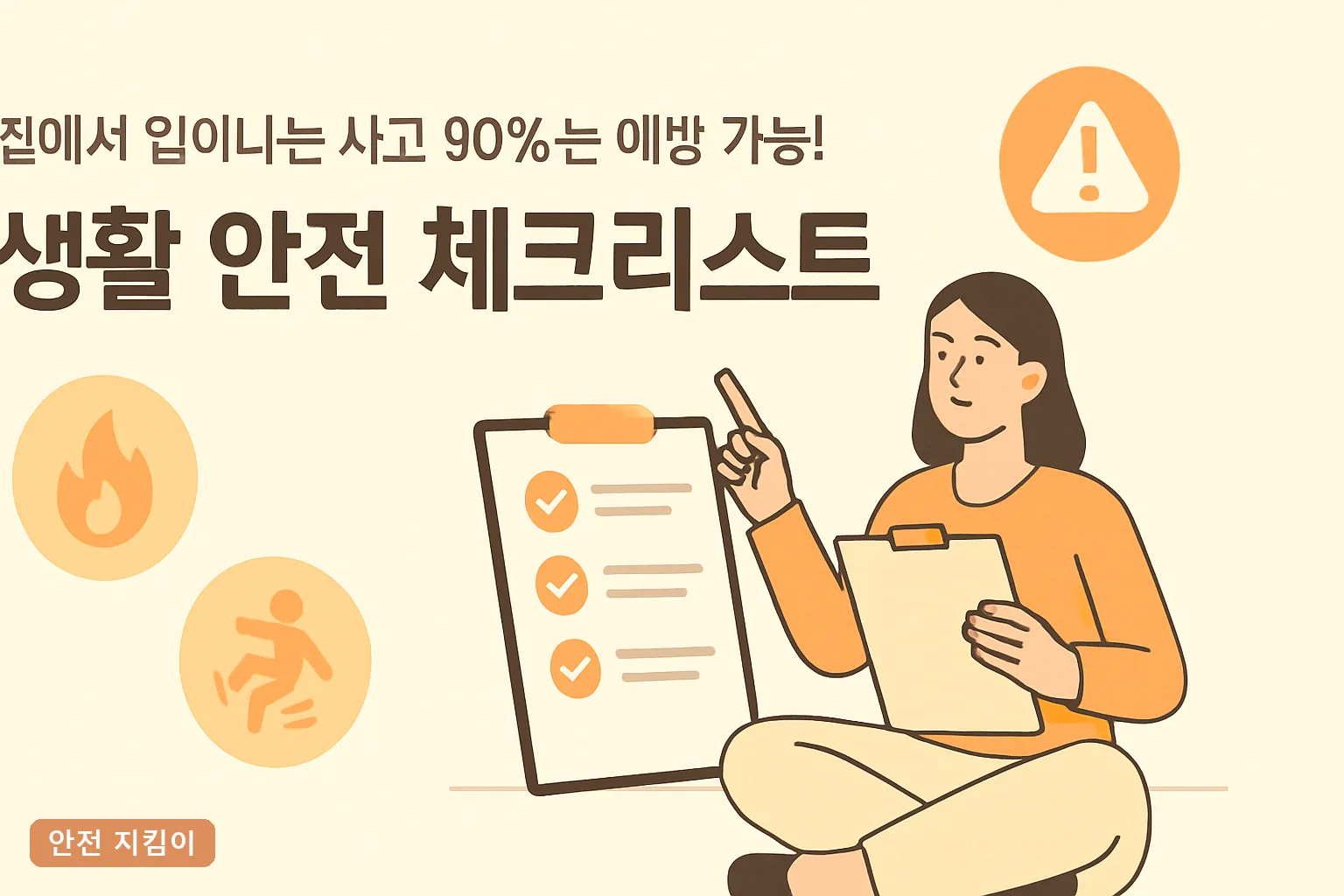 집에서 일어나는 사고 90%는 예방 가능! 생활 안전 체크리스트