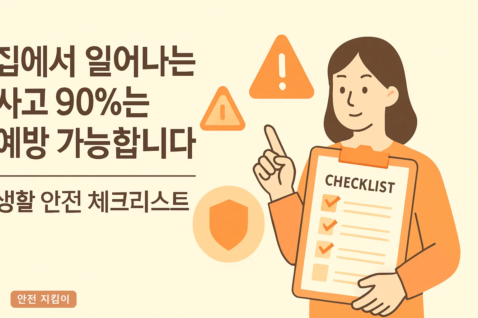 집에서 일어나는 사고 90%는 예방 가능합니다 – 생활 안전 체크리스트