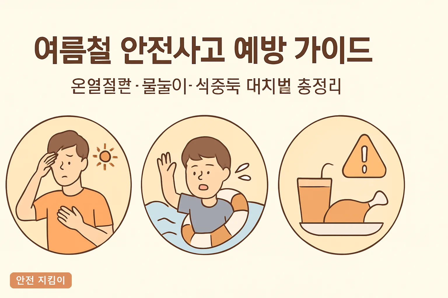 여름철 안전사고 예방 가이드|온열질환·물놀이·식중독 대처법 총정리