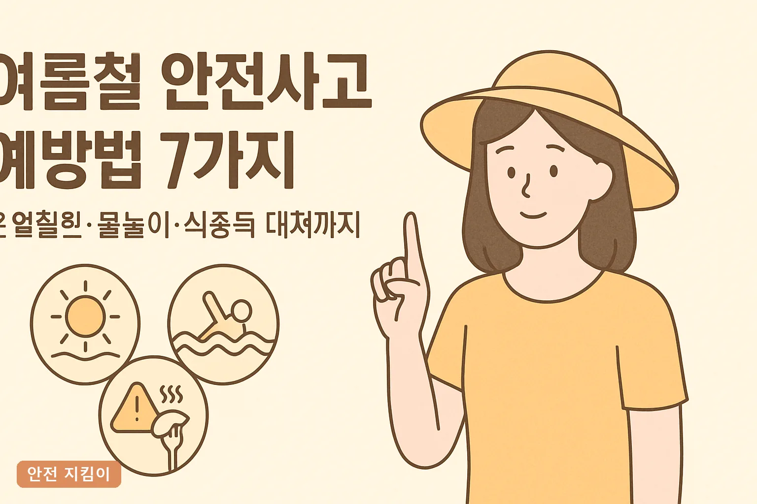 여름철 안전사고 예방법 7가지|온열질환·물놀이·식중독 대처까지