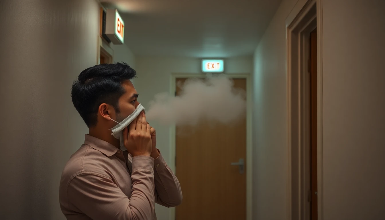 아파트 화재시 대피계단 연기 유입 대처법