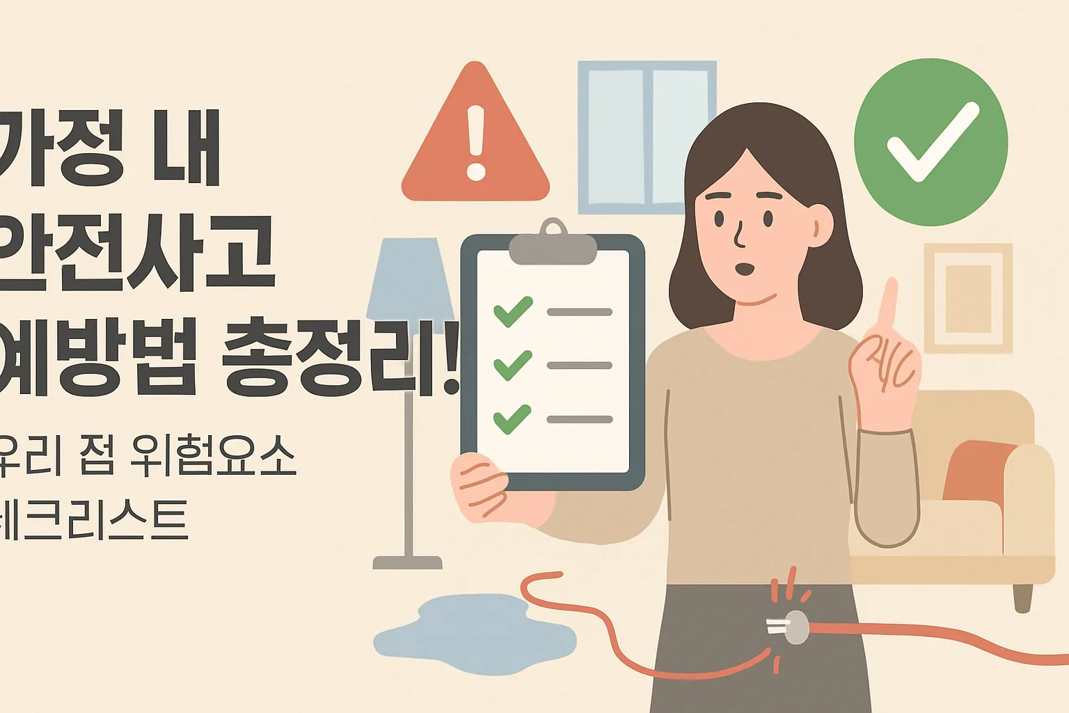 가정 내 안전사고 예방법 총정리! 우리 집 위험요소 체크리스트