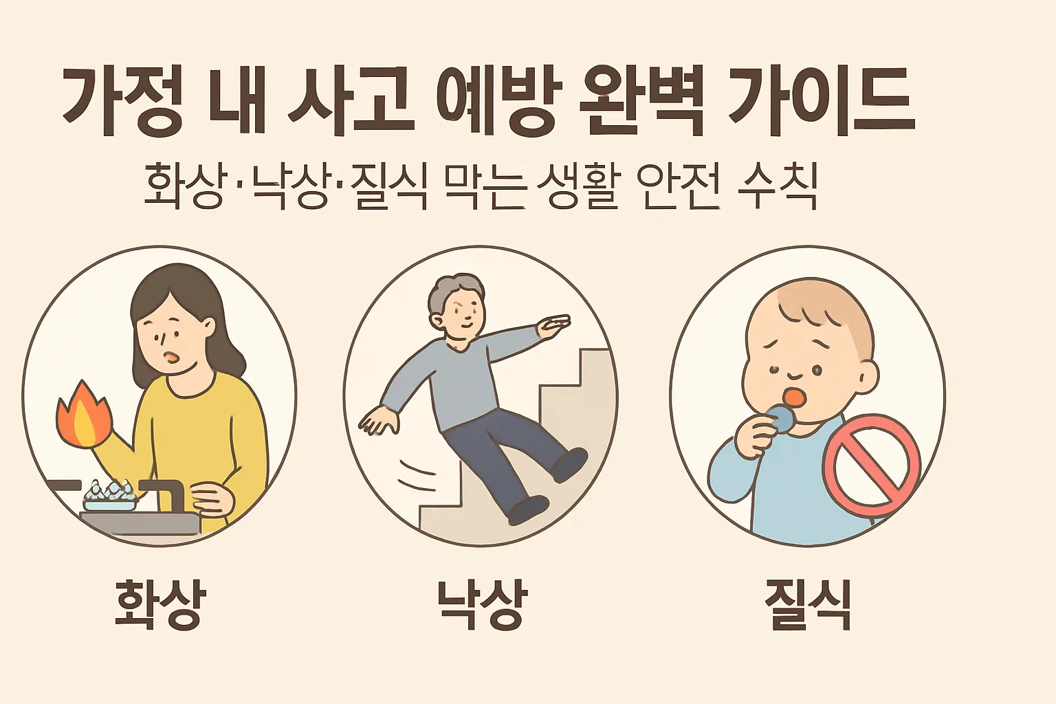 가정 내 사고 예방 완벽 가이드: 화상·낙상·질식 막는 생활 안전 수칙