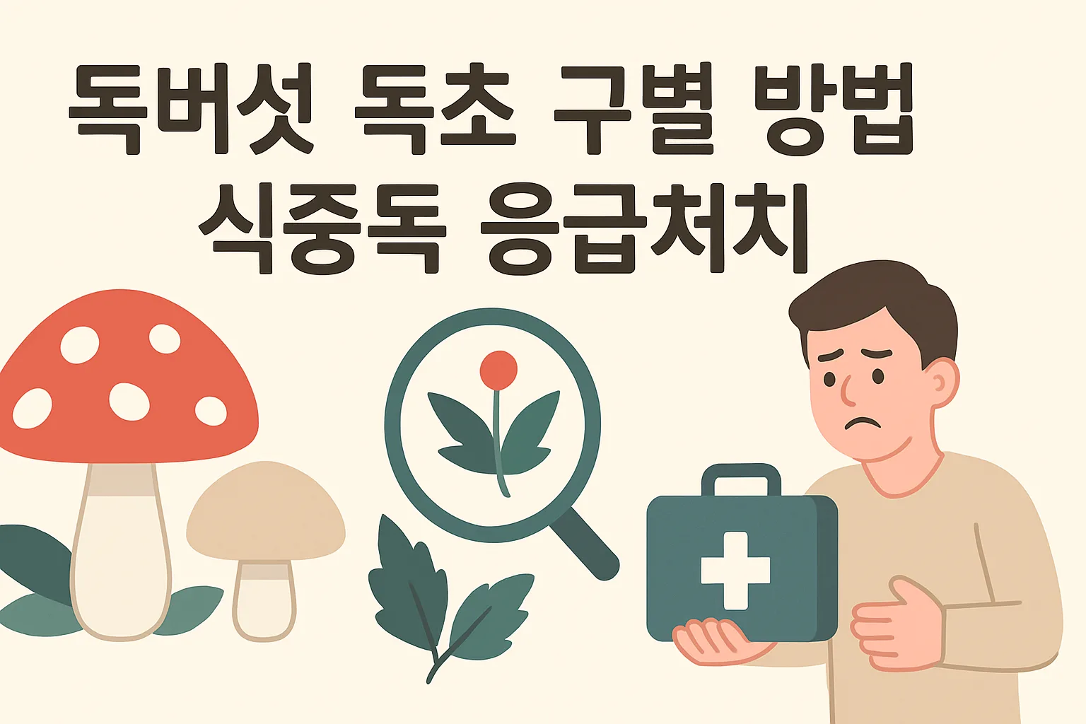 독버섯 독초 구별 방법 식중독 응급처치
