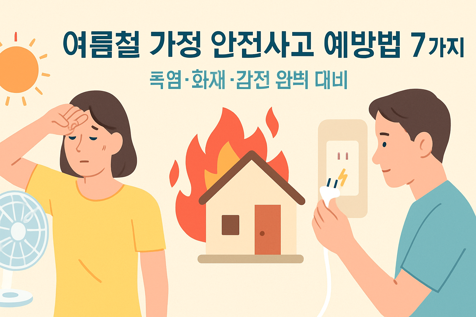 여름철 가정 안전사고 예방법 7가지|폭염·화재·감전 완벽 대비