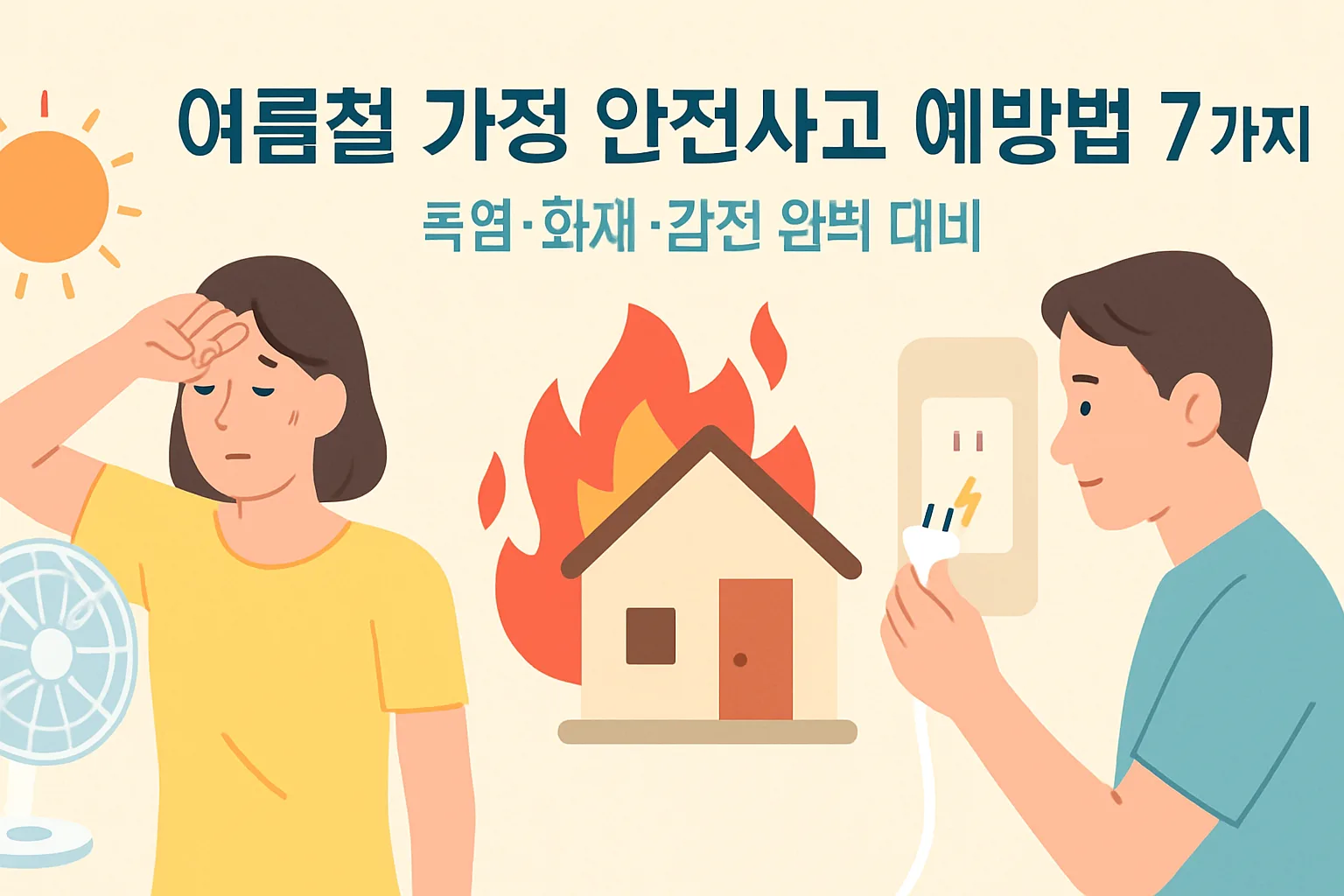 여름철 가정 안전사고 예방법 7가지｜폭염·화재·감전 완벽 대비