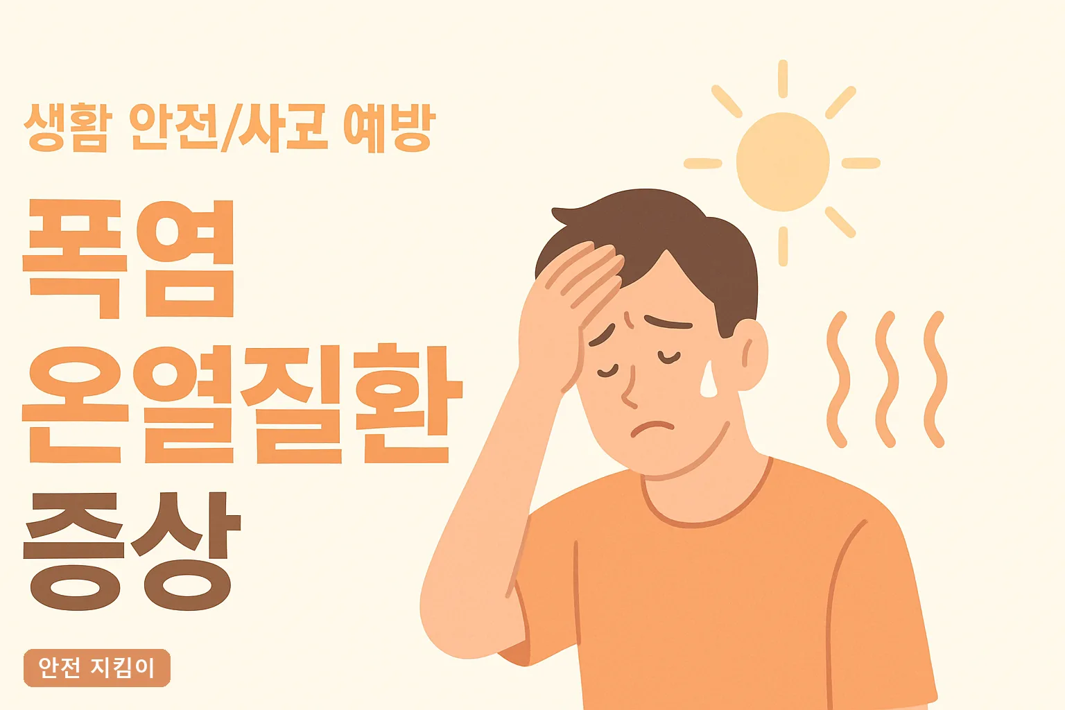 열탈진인 줄 알았는데 열사병이었다 — 증상 하나가 생사를 가릅니다 (폭염 온열질환)**
