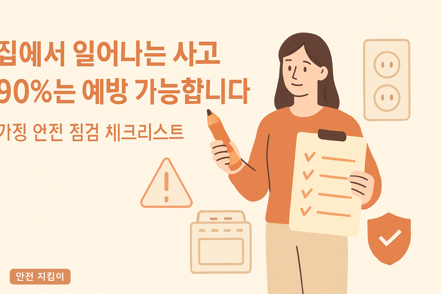 집에서 일어나는 사고 90%는 예방 가능합니다 – 가정 안전 점검 체크리스트