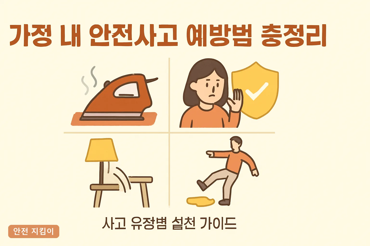 가정 내 안전사고 예방법 총정리 – 사고 유형별 실천 가이드