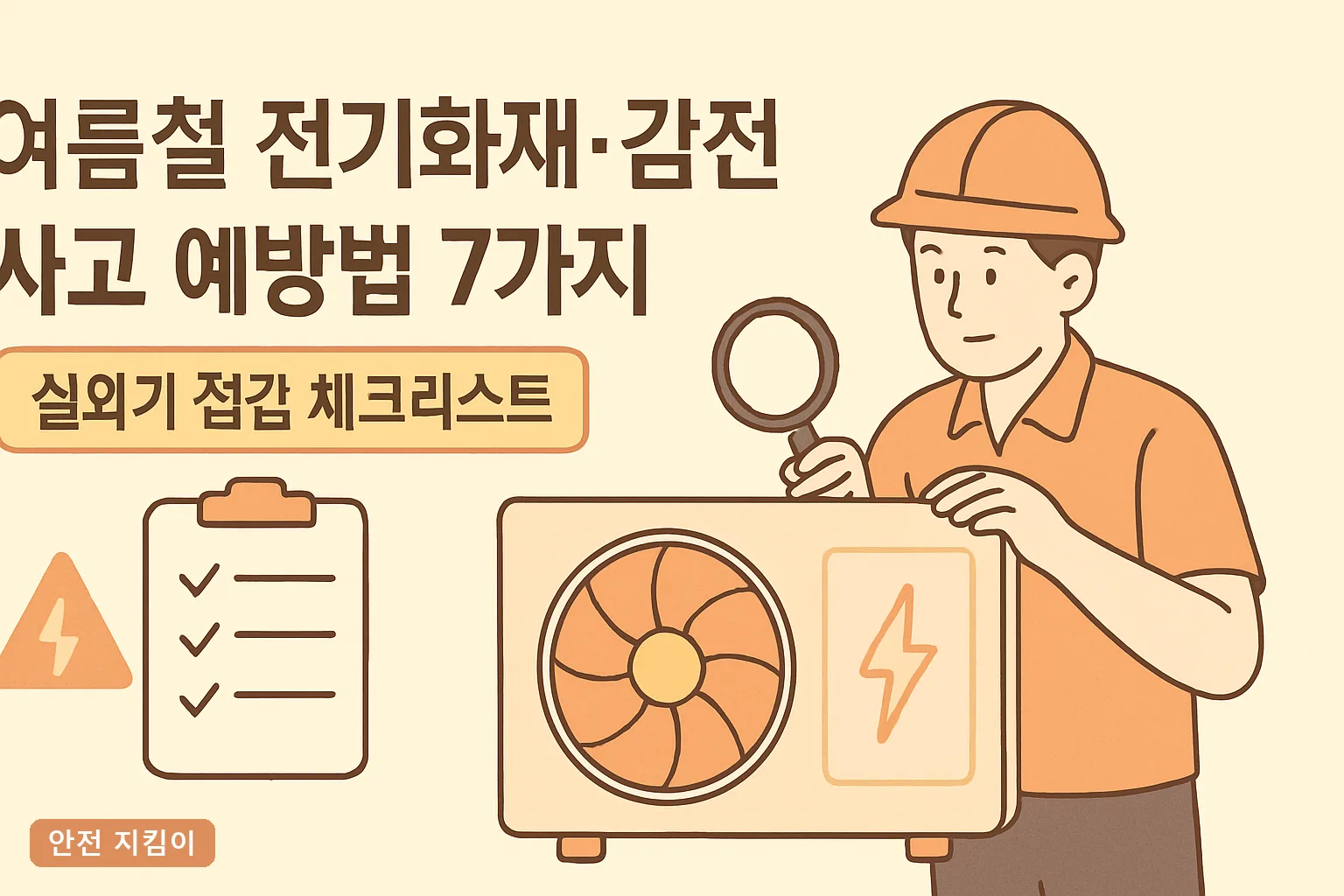 여름철 전기화재·감전 사고 예방법 7가지 | 실외기 점검 체크리스트